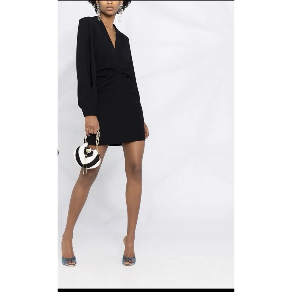 IRO Jaden A0137 WP33 Black Women's Long Sleeve Mini Dress NWT Sz 36